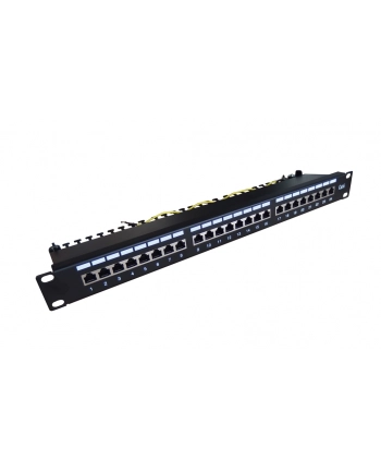 Patch panel DIGITUS 19'' 24x RJ45 S/FTP kat. 6 1U z tacką