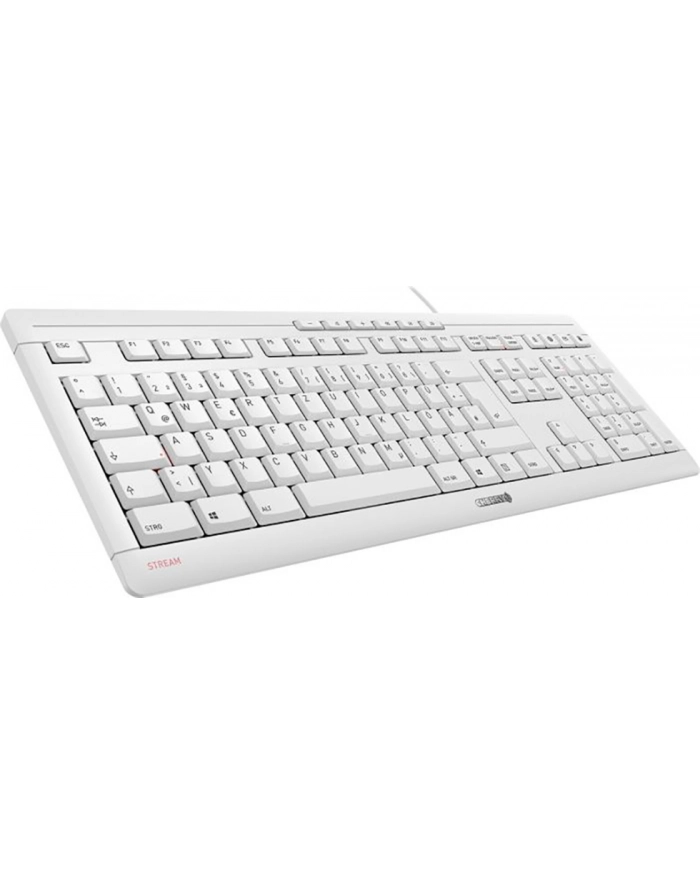 CHERRY STREAM KEYBOARD, keyboard (Kolor: BIAŁY / gray, US-English layout with (wersja europejska)RO symbol) główny