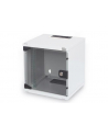 Szafa wisząca DIGITUS jednosekcyjna 10'' 6U 330x312x300mm, drzwi szklane, szara (RAL7035), zmontowana - nr 21