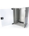 Szafa wisząca DIGITUS jednosekcyjna 10'' 9U 464x312x300mm, drzwi szklane, szara (RAL7035), zmontowana - nr 12