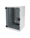 Szafa wisząca DIGITUS jednosekcyjna 10'' 9U 464x312x300mm, drzwi szklane, szara (RAL7035), zmontowana - nr 9
