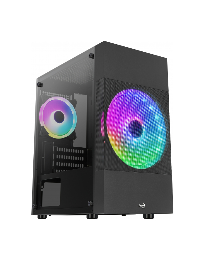 Aerocool Atomic Lite v2 Micro-ATX Gehäuse, RGB, Tempered Glass - czarny główny