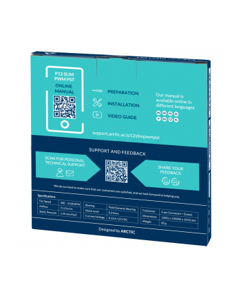 Arctic Cooling Arctic P12 Slim PWM PST Fan - 120mm