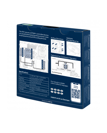 Arctic Cooling Arctic F12 PWM PST CO Fan - 120 mm, czarny
