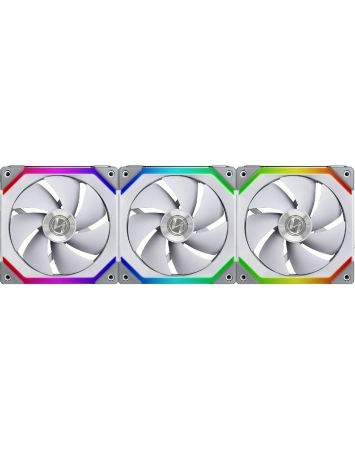 Lian Li UNI FAN SL120 RGB PWM Fan, 3er Pack include Controller - 120mm, biały główny