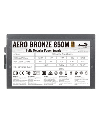 Aerocool Aero Bronze 850M 80 PLUS Bronze Netzteil - 850 Watt