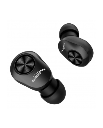 Słuchawki z mikrofonem Audiocore AC580 douszne TWS BT 5.1 30mAh, baza do ładowania 300mAh, czarne