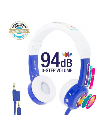 Słuchawki z mikrofonem BuddyPhones InFlight Blue dla dzieci 75/85/94dB