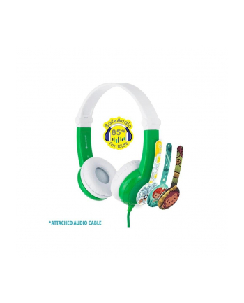 Słuchawki z mikrofonem BuddyPhones Connect Green dla dzieci 85dB