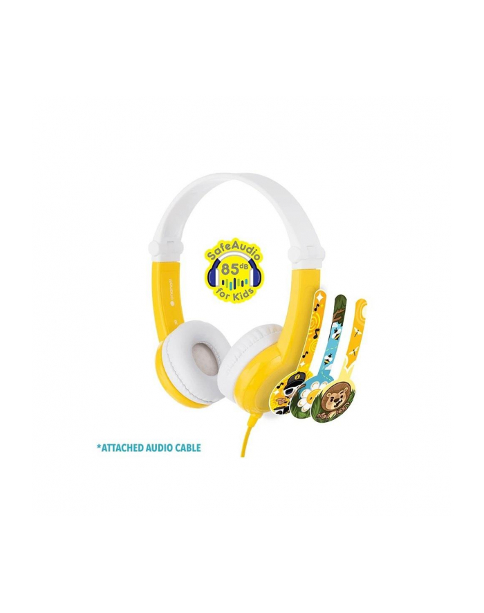 Słuchawki z mikrofonem BuddyPhones Connect Yellow dla dzieci 85dB główny