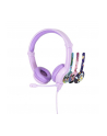 Słuchawki z mikrofonem Gaming BuddyPhones Galaxy Violet dla dzieci 85dB - nr 1
