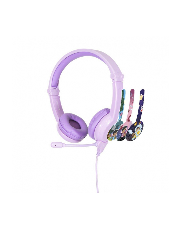 Słuchawki z mikrofonem Gaming BuddyPhones Galaxy Violet dla dzieci 85dB główny