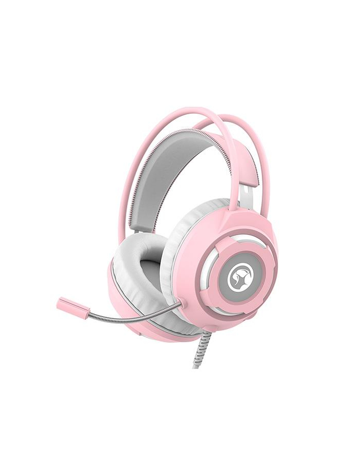 Słuchawki z mikrofonem Marvo HG8936 dla dziewczyny, pastelowy róż główny