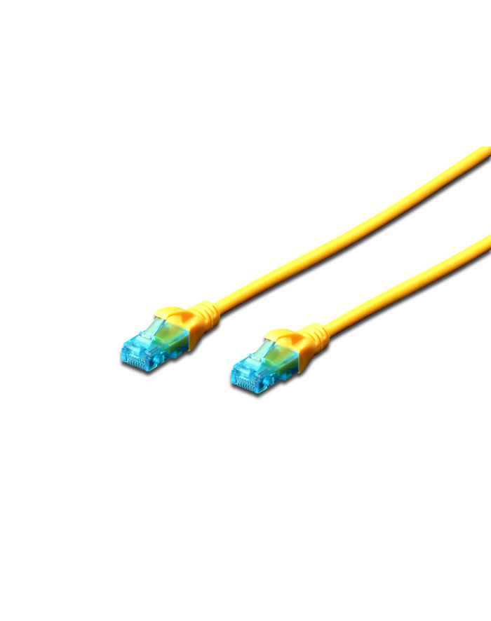 Patchcord DIGITUS UTP kat. 5e 0,5m PVC żółty główny