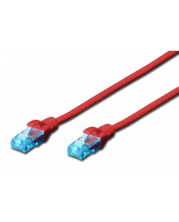 Patchcord DIGITUS UTP kat. 5e 3m PVC czerwony