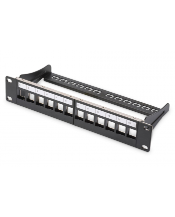 Patch panel DIGITUS 10'' 12 portowy 1U (RAL 9005)