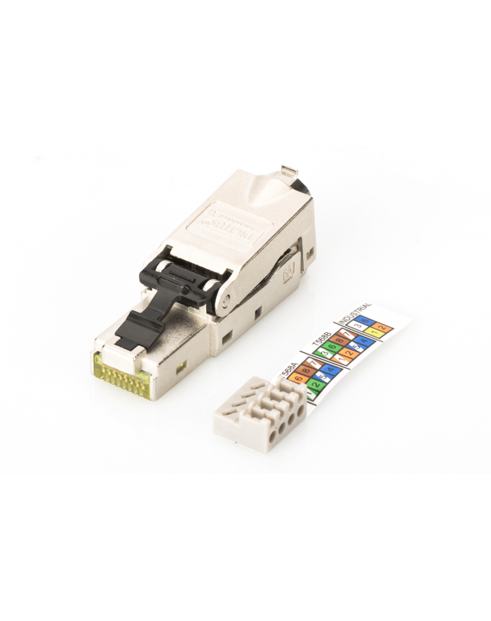 Wtyk RJ45 kat. 6A DIGITUS (8P8C) T568A/B 10GbE ekran., beznarzędziowy główny