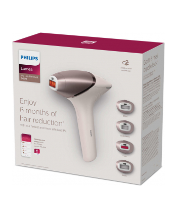 Philips IPL Hair Removal Device BRI958/00 Lumea Bulb lifetime (flashes) 450000, Number of power levels 5, Pink