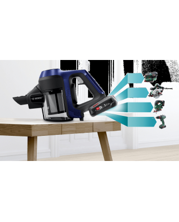 Bosch Odkurzacz Unlimited BBS611MAT Handstick 2in1, 18 V, Operating time (max) 30 min, Moonlight blue