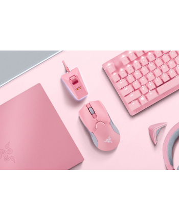 Razer Viper Ultimate Gaming Mouse with Charging Dock, RGB LED light, Optical, 	Wireless, Pink, USB Wireless dongle