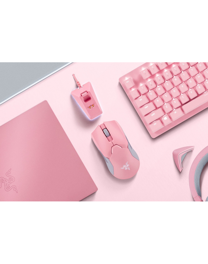 Razer Viper Ultimate Gaming Mouse with Charging Dock, RGB LED light, Optical, 	Wireless, Pink, USB Wireless dongle główny