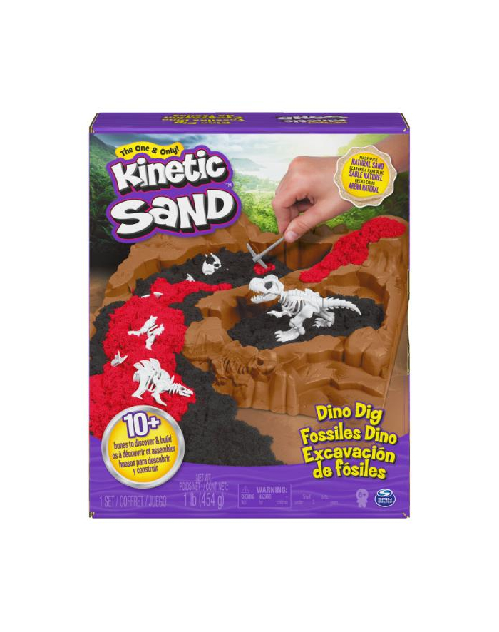 Kinetic Sand Wykopalisko dinozaurów, zestaw piasku kinetycznego z akcesoriami 6055874 p3 Spin Master główny