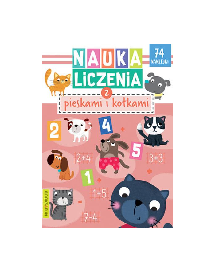 booksandfun Książeczka Nauka liczenia z pieskami i kotkami Books and fun główny