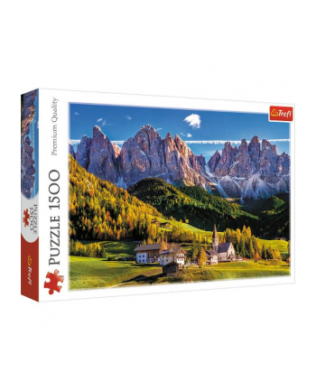 Puzzle 1500el Dolina Val di Funes, Dolomity, Włochy 26163 Trefl