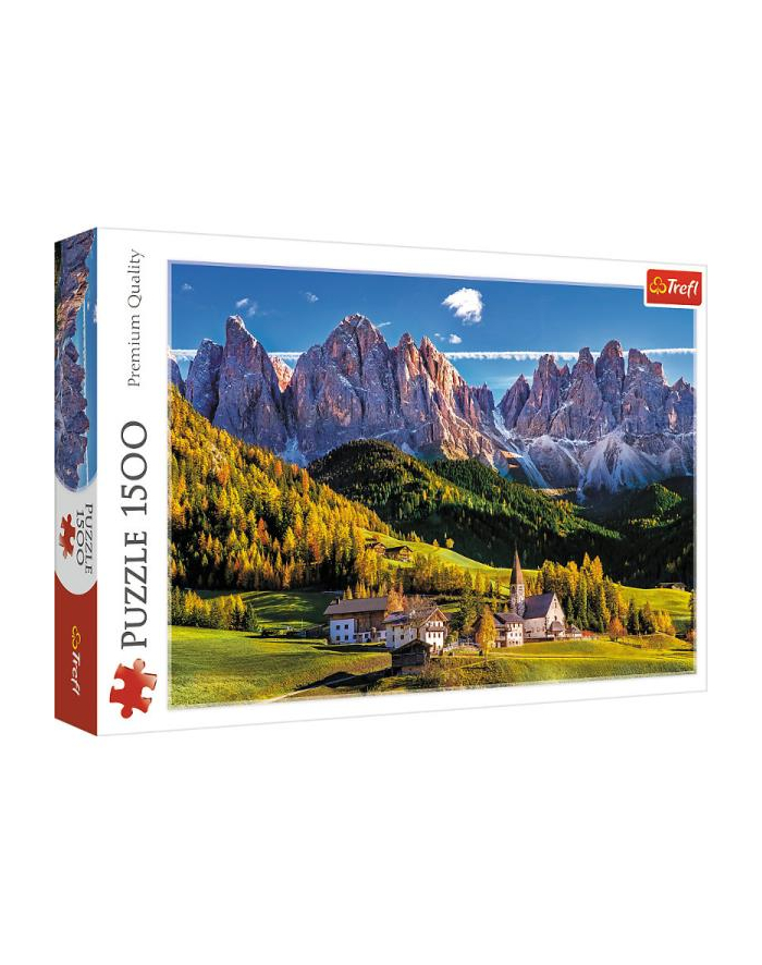 Puzzle 1500el Dolina Val di Funes, Dolomity, Włochy 26163 Trefl główny