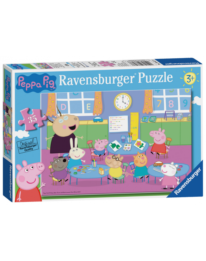 Puzzle 35el Świnka Peppa Zabawa w klasie 086276 RAVENSBURGER główny