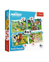 Puzzle 4w1 Fajny dzień Mickiego / Disney Standard Characters 34604 Trefl - nr 1