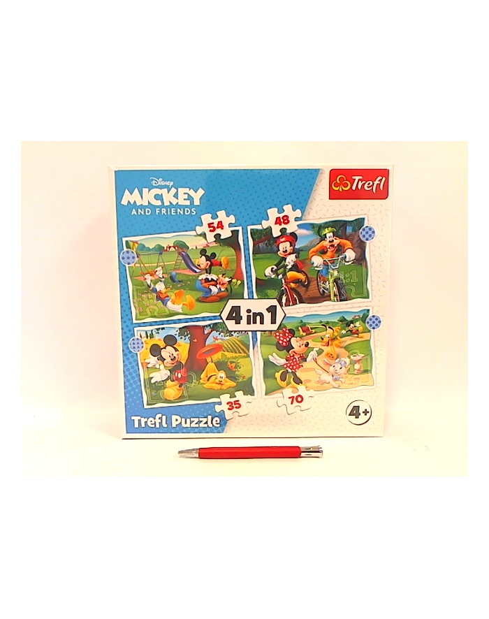 Puzzle 4w1 Fajny dzień Mickiego / Disney Standard Characters 34604 Trefl główny