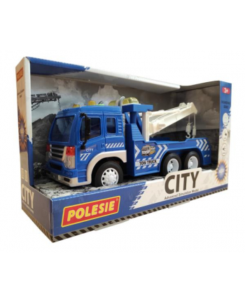 Polesie 86525 '';City''; samochód ewakuator, inercyjny niebieski (ze światłem i dźwiękiem) w pudełku