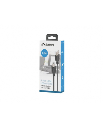 lanberg Kabel USB-A(M)-USB-B(M) 2.0 CA-USBA-15CU-0018-BK 1.8m