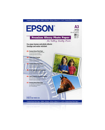 epson Papier Premium Glossy Photo 20 arkuszy 255 g/m  A3 nr 1
