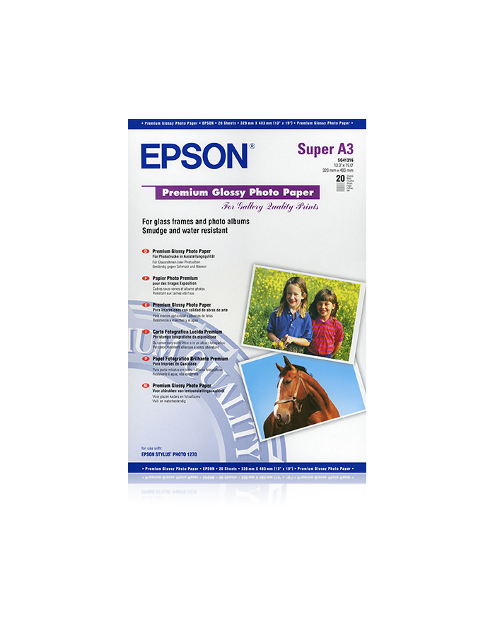 epson Papier Premium Glossy Photo A3+/ 20 Arkuszy / 250 g/m2 główny