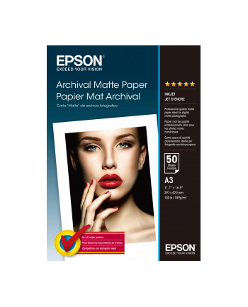 epson Papier Archival Matowy 50 Arkuszy 192 g/m  A3 nr 1
