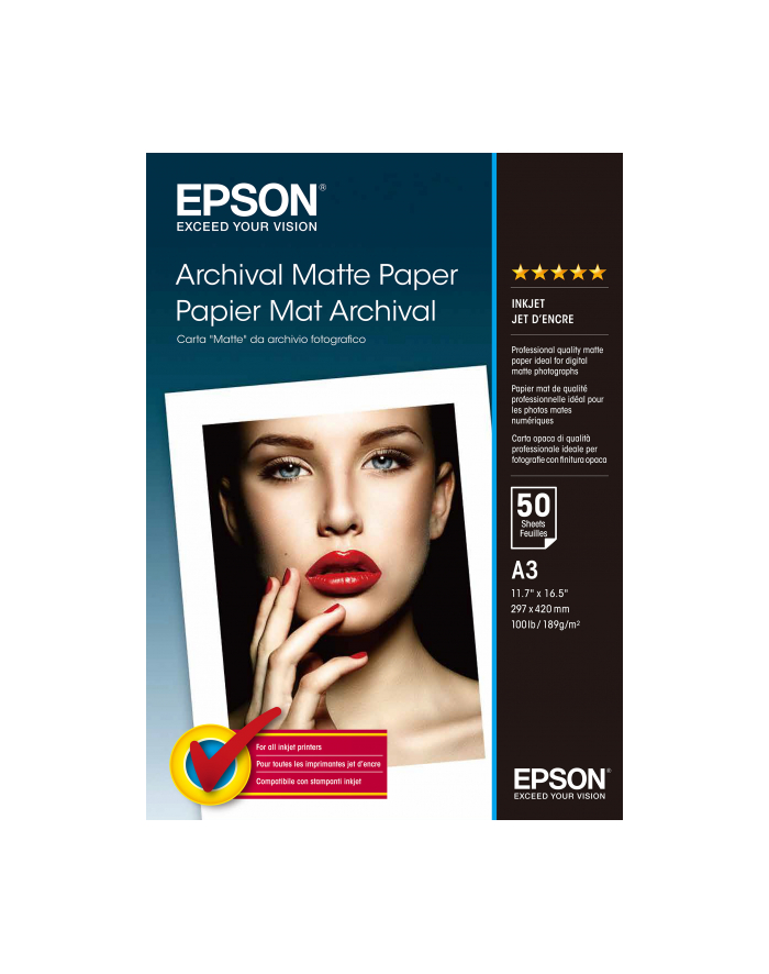 epson Papier Archival Matowy 50 Arkuszy 192 g/m  A3 główny