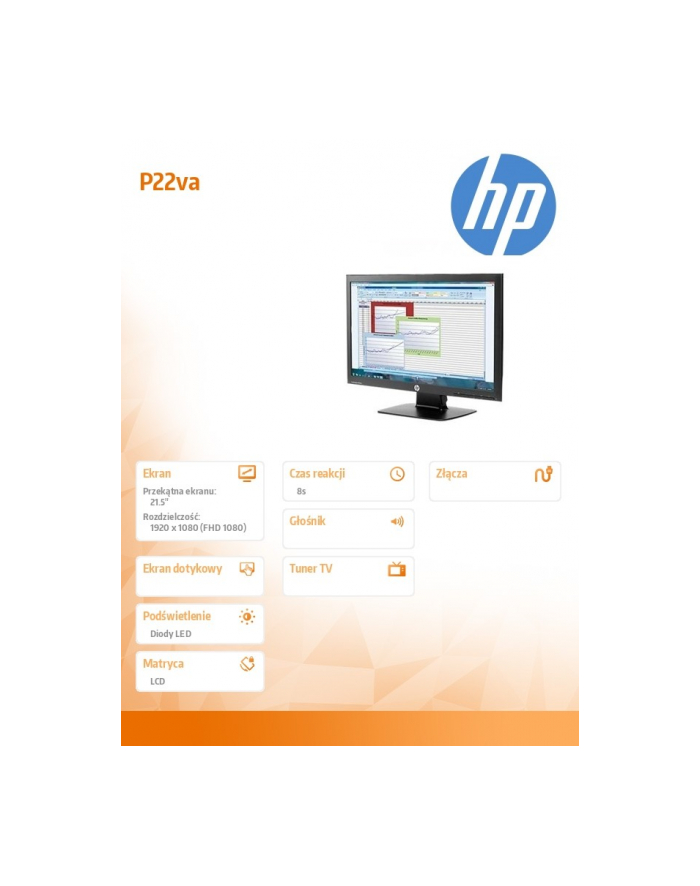 hp inc. Monitor P22va G4 FHD 453D2AA główny