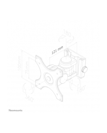 neomounts by newstar Uchwyt ścienny FPMA-W250 BLACK nr 2