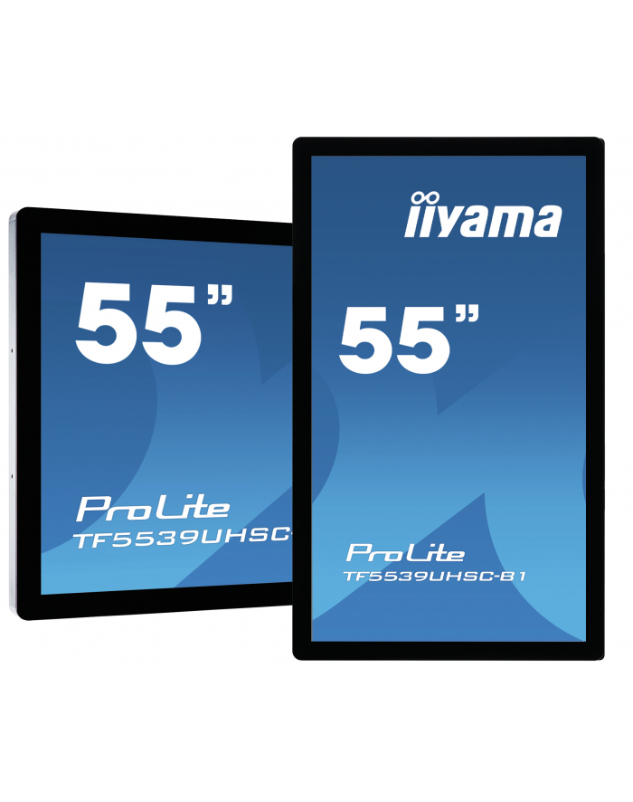 iiyama Monitor wielkoformatowy 55 cali TF5539UHSC-B1 IPS,24/7,4K,IP54,500cd,7H,POJ.15p,LAN główny