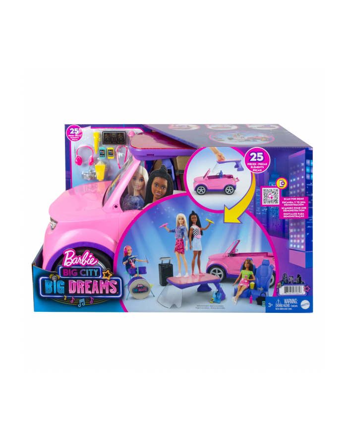 Barbie Big City Samochód - Koncertowa scena 2w1 GYJ25 p1 MATTEL główny