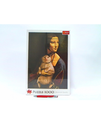 Puzzle 1000el Dama z kotem 10663 Trefl