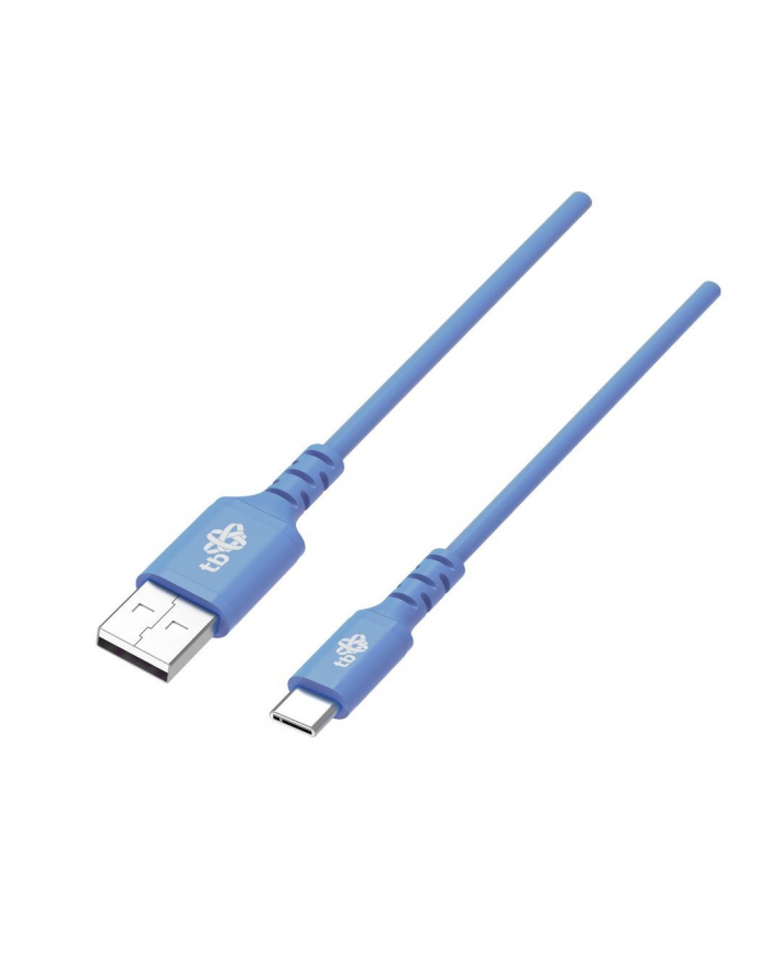 tb Kabel USB-USB C 1m silikonowy niebieski Quick Charge główny