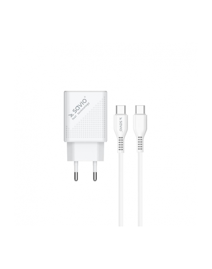 elmak Ładowarka sieciowa SAVIO LA-05 USB Quick Charge Power Delivery 3.0 18W +1m cable USB type C główny