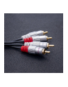 qoltec Kabel 2xRCA męski / 2xRCA męski | 2m | czarny - nr 2
