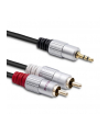 qoltec Kabel 2xRCA / Mini Jack 3.5mm | 1m | czarny - nr 1