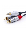 qoltec Kabel 2xRCA / Mini Jack 3.5mm | 3m | czarny - nr 4