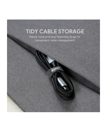 aukey CB-CD3 OEM ultraszybki nylonowy kabel Quick Charge USB C-USB 3.0 | 2m | 5 Gbps