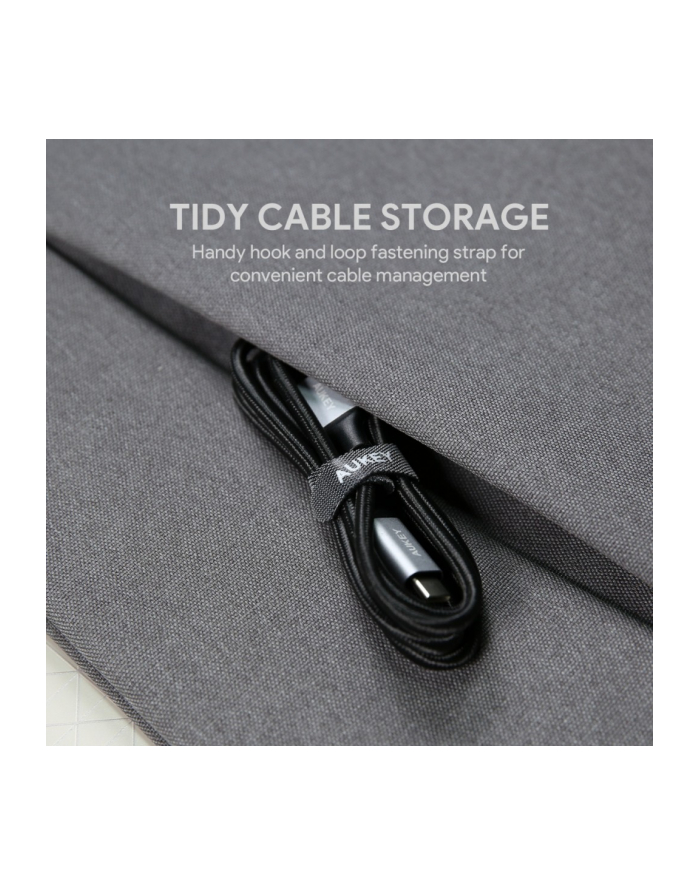 aukey CB-CD3 OEM ultraszybki nylonowy kabel Quick Charge USB C-USB 3.0 | 2m | 5 Gbps główny